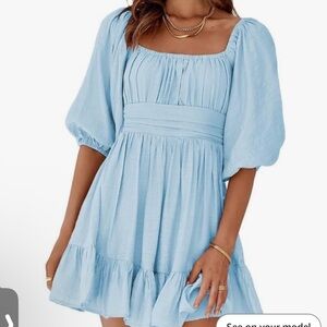 Blue require neck casual A dress- worn once